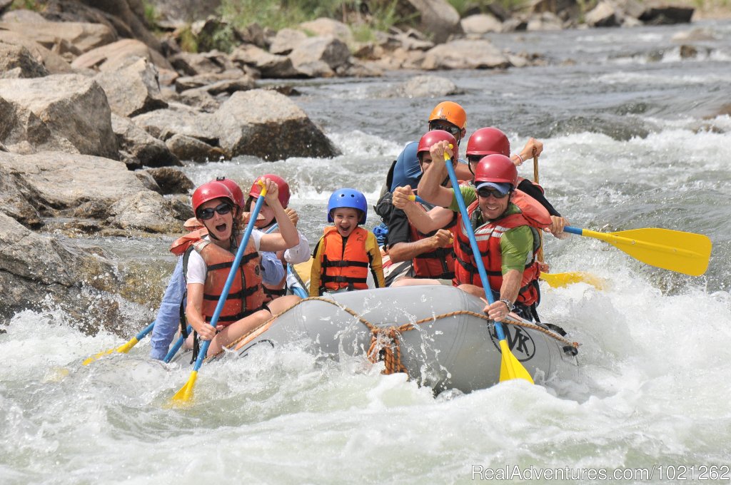 Family rafting on the Arkansas river Browns Canyon | Bill Dvorak Rafting, Kayak & Fish Exp.Since 1969 | Nathrop, Colorado  | Fishing Trips | Image #1/18 | 