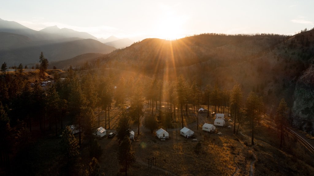 Birdseye View Of Our Cabins! | Kumsheen Rafting Resort | Image #7/8 | 