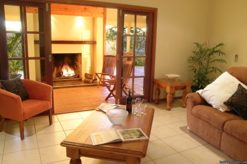 The Summit Rainforest Retreat open fireplace