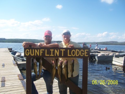 Proud fishermen with a nice catch