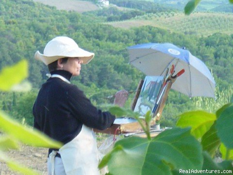 Painter in our backyard