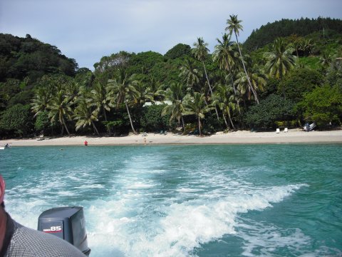 Looking back towards the resort.