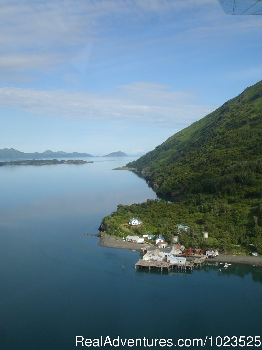 Shot from above of Zachar Bay | Alaska's Kodiak Wilderness Sport Fishing | Image #2/11 | 