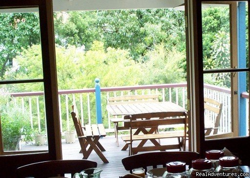 Dining room and deck | Eskdale Bed & Breakfast, Brisbane, Australia | Image #3/4 | 