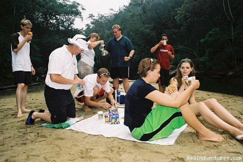 Morning tea on sandy banks