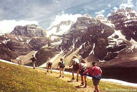 Hikers above Emerald Lake | Canadian Rockies: Banff & Yoho National Parks | Image #5/6 | 