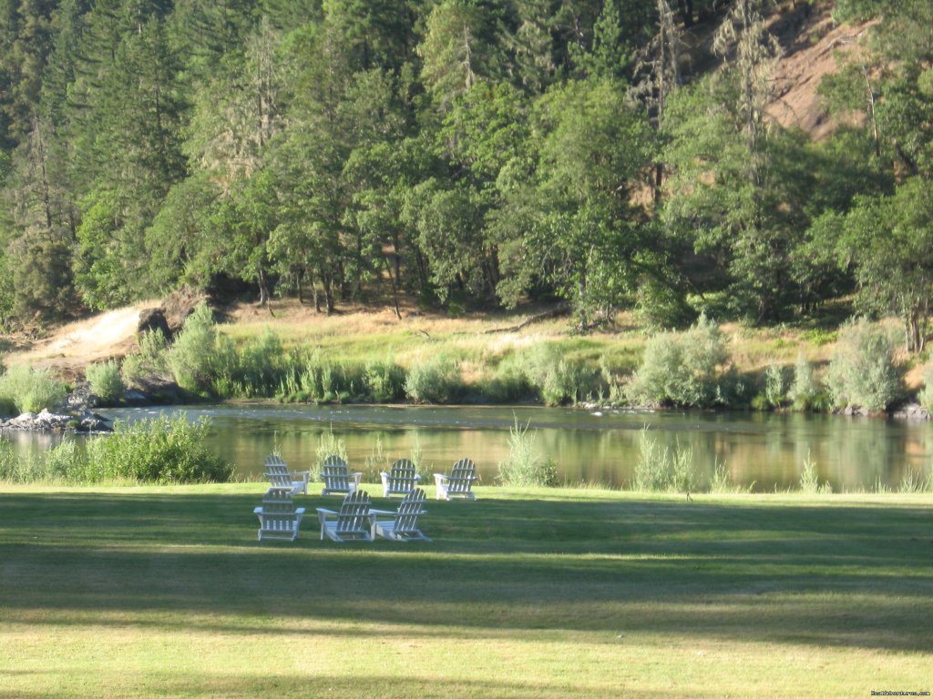 Adirondack chairs overlooking the Rogue at Morrison's | Whitewater Adventures - from mild to wild | Image #10/26 | 