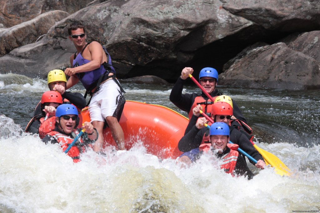 Brad and crew run the Narrows | Adirondac Rafting Company | Indian Lake, New York  | Rafting Trips | Image #1/15 | 