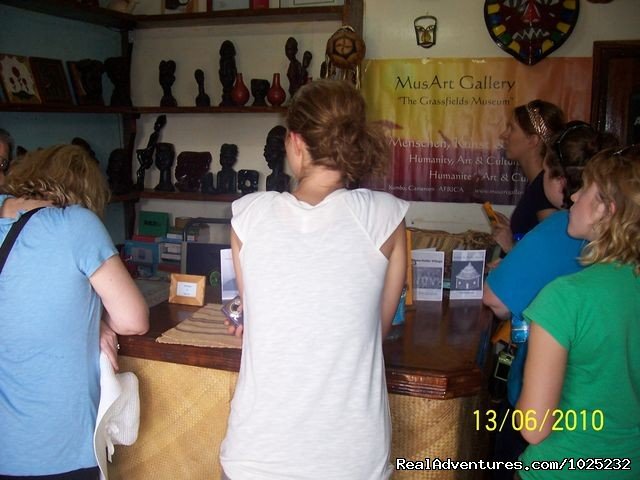 Mus'Art Gallery, Tourists at Reception Desk | Mus'Art Gallery: Grass-fields Arts Museum Cameroon | Image #4/24 | 