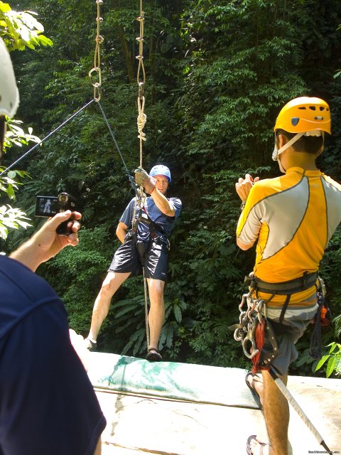 Rappalling Into The Canyon