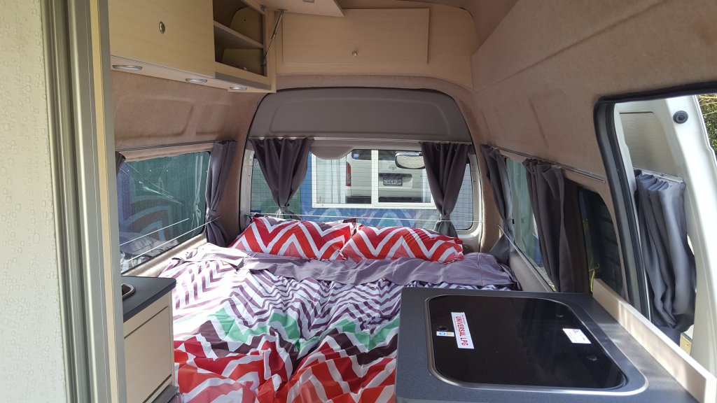 Rear With Table Up | Affordable Campervan Hire & Campasouth Rentals | Image #3/5 | 