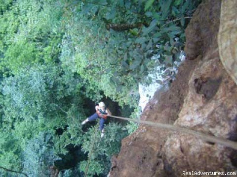 Rappelling in Belize