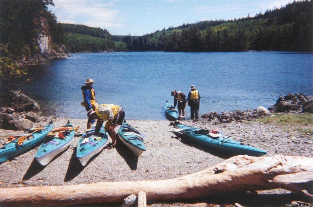 Set up beach | Best Sea Kayaking Adventures on Vancouver Island | Nanaimo, British Columbia  | Kayaking & Canoeing | Image #1/15 | 