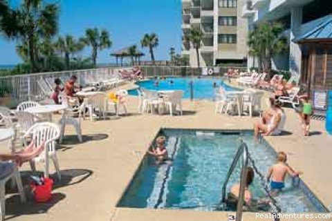 Families Enjoying the Pool