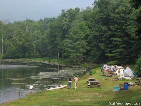 Group Camping on Lake front