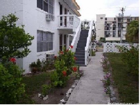 Inside Semi-Private Courtyard | Freeport Condo Beach Rental | Image #2/11 | 