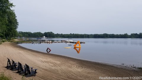 About 250 ft of beach