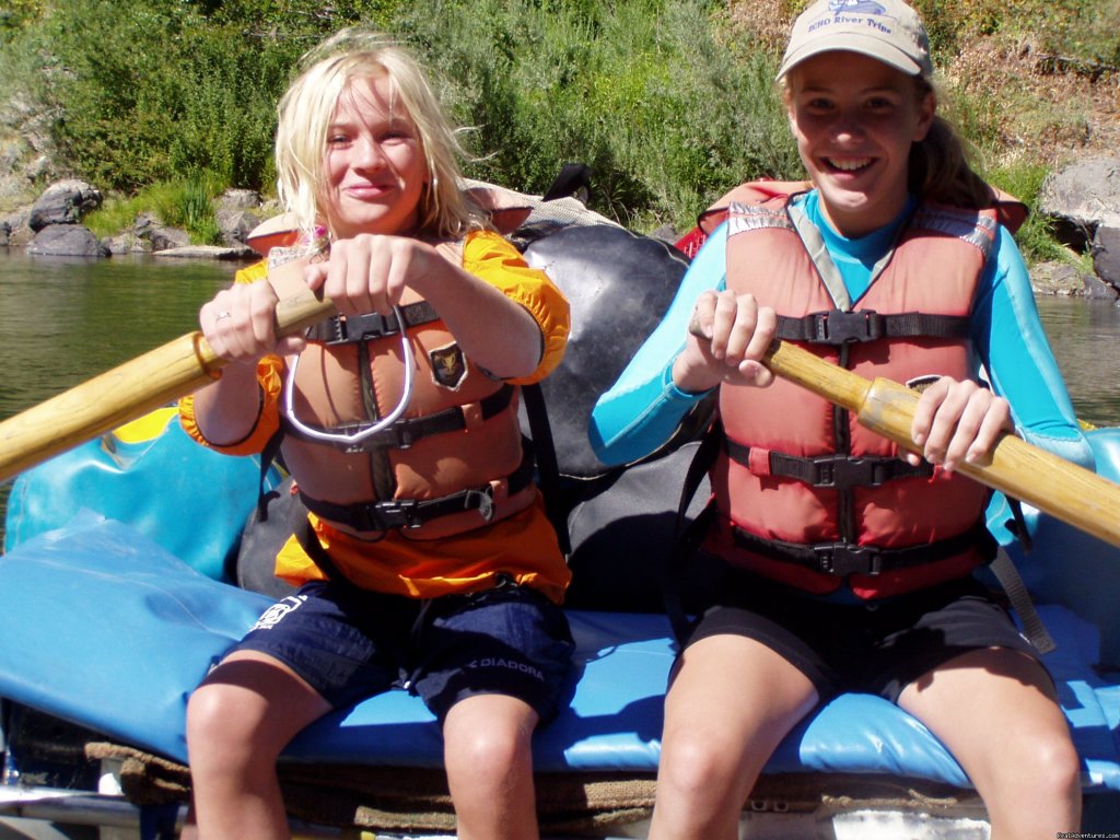 Kids Rowing an ECHO Raft | ECHO River Trips - Oregon and Idaho Rafting | Image #2/3 | 