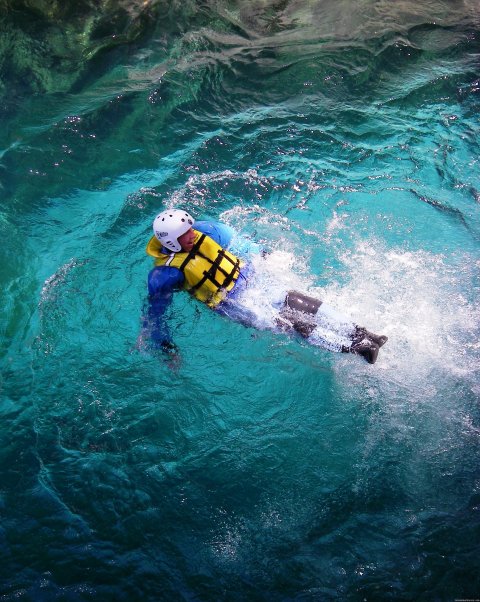 Swim at lunch time in a side canyon