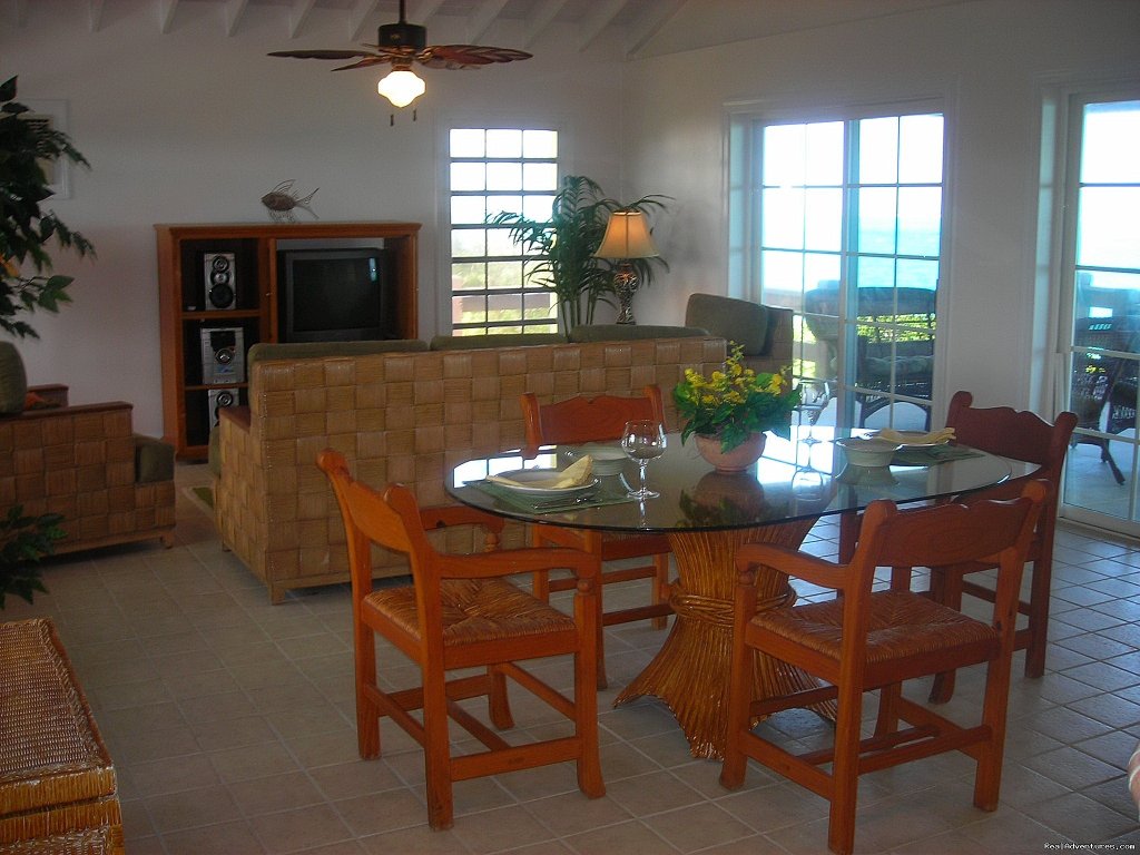 Dining Room & Living Room Faces the Ocean-2nd Floor | Oceanfront Villa on Grace Bay Beach | Image #8/24 | 