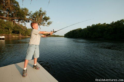 Fisheing  on one of the 2 floatiing docks | Secluded Suwannee River Retreat | Image #2/11 | 