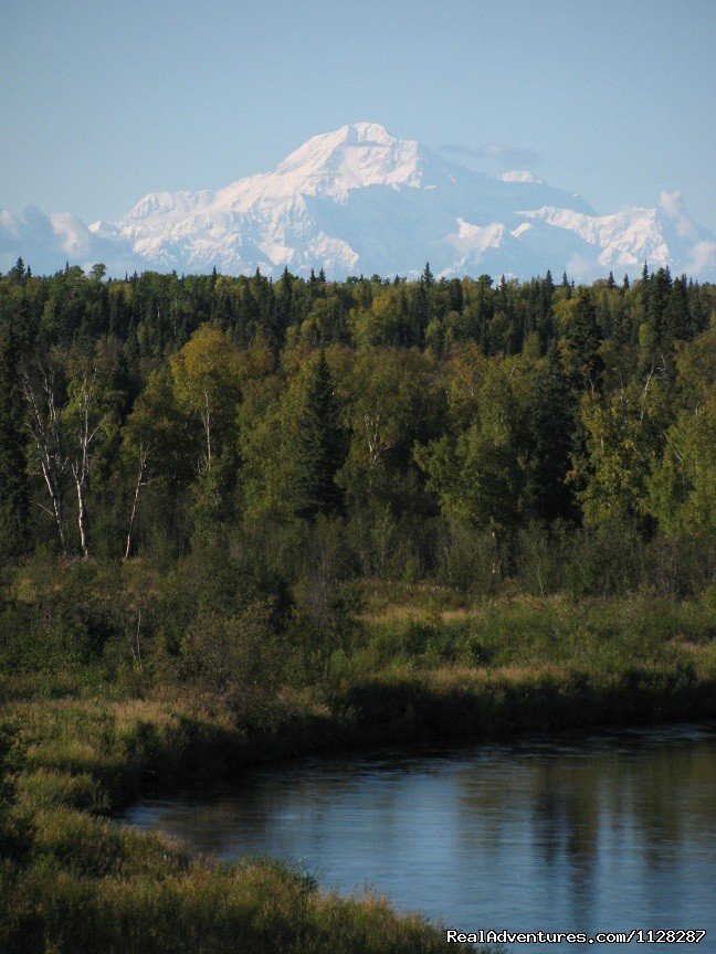 View of Denali (Mt. McKinley) from the Deshka River | Deshka Wilderness Lodge | Image #12/12 | 