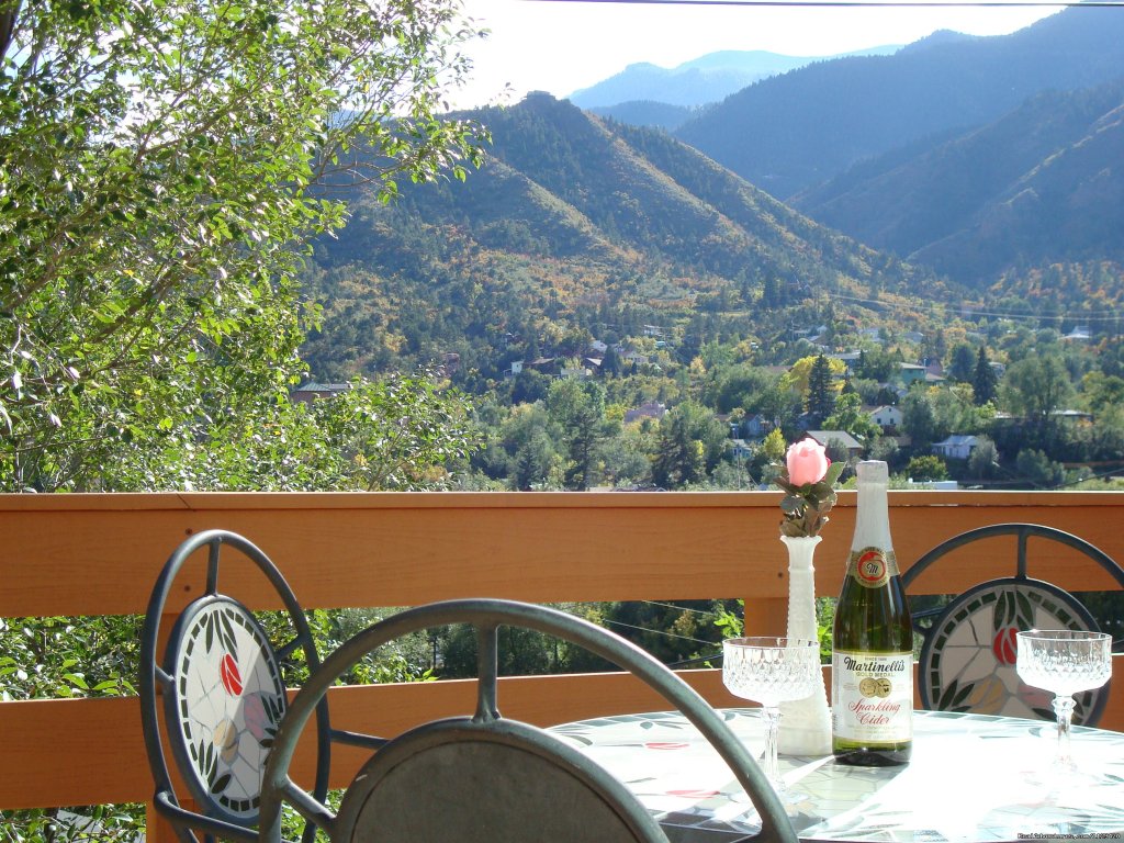 ENJOY A BEAUTIFUL MOUNTAIN VIEW FROM THE DECK | Pikes Peak Cabin  By Garden Of The Gods | Manitou Springs, Colorado  | Vacation Rentals | Image #1/22 | 