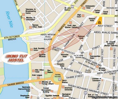 location of King tut hostel | ( king tut hostel ) Hostel in Cairo Egypt hostels | Image #4/7 | 