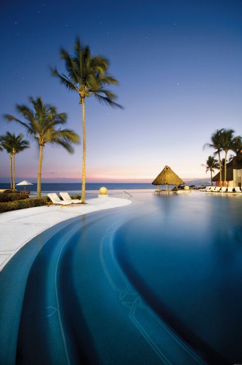 Pool & Palms Sunset