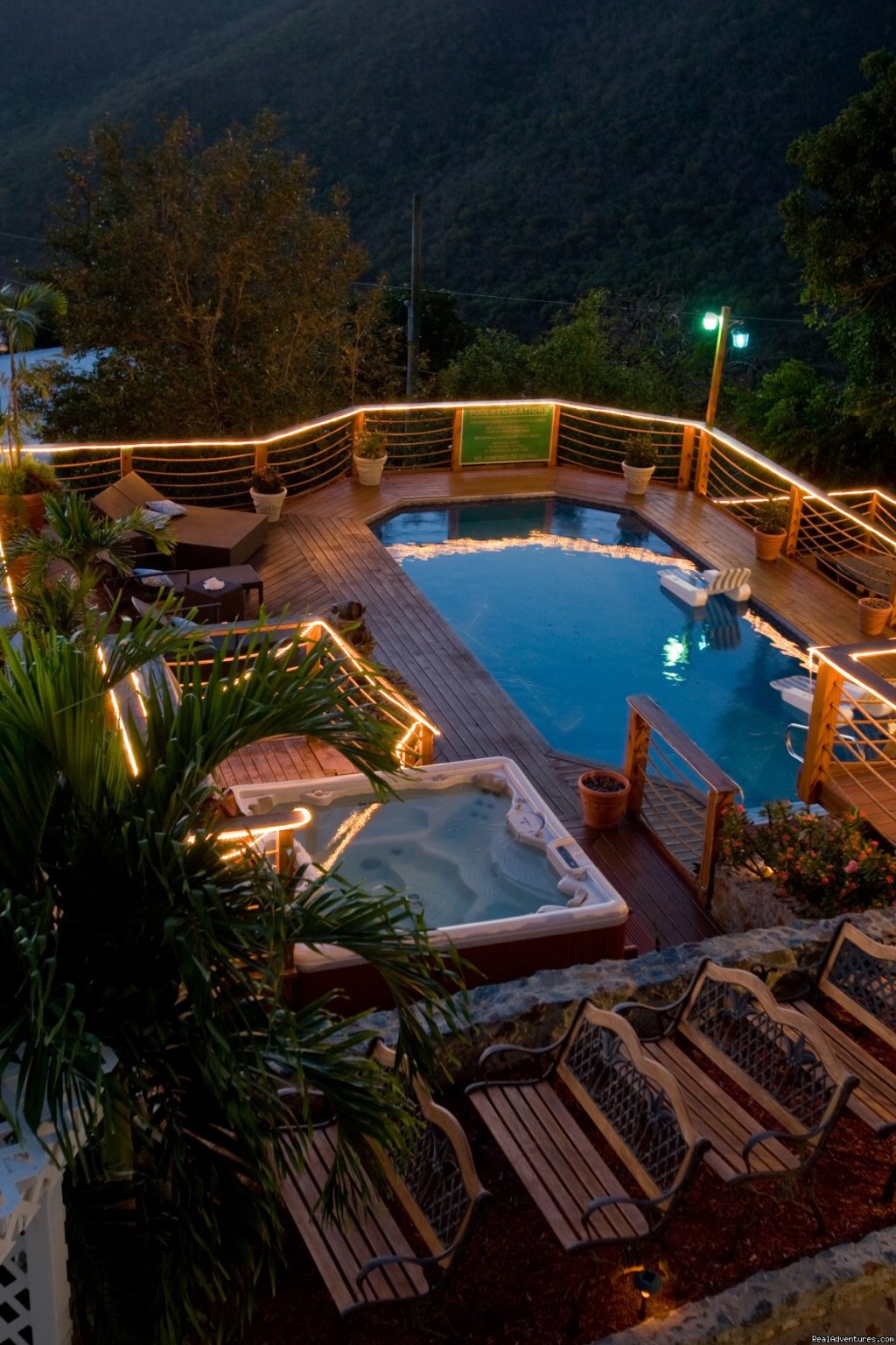 Pool at night  | Villa St. Thomas | Image #11/12 | 