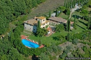 A farm house within the Tuscan rolling hills 