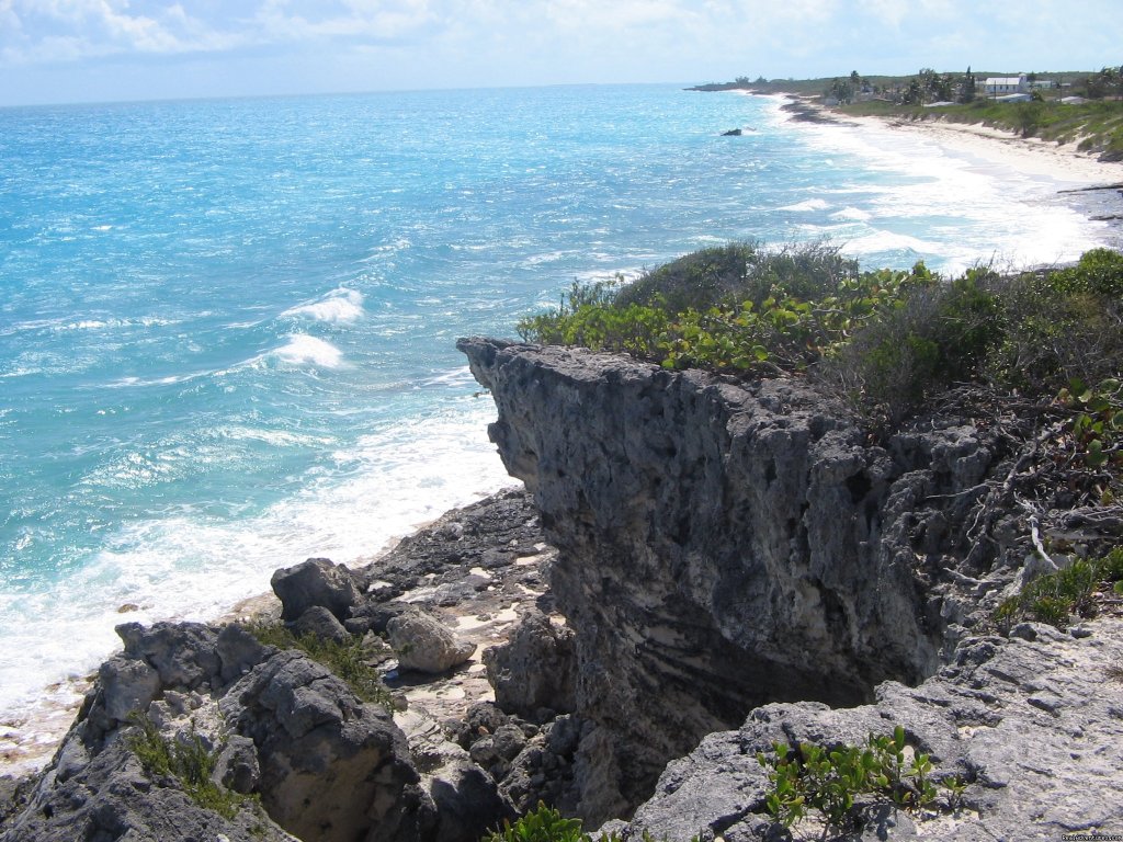 Coral Coast and White Sand Beach | Exuma Blue-Ocean View  from Jaccuzi Tub in Bedroom | Image #17/20 | 