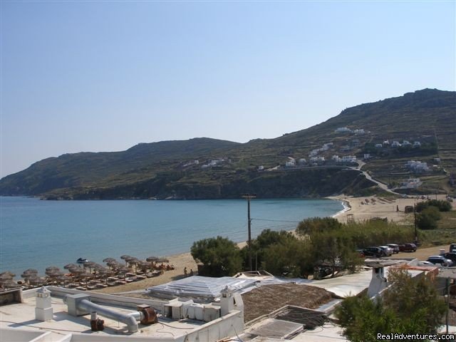 View Of The Beach Of Kalo Livadi From The Studios | Sea Side Mykonos At The Unique Beach Kalo Livadi | Image #3/4 | 