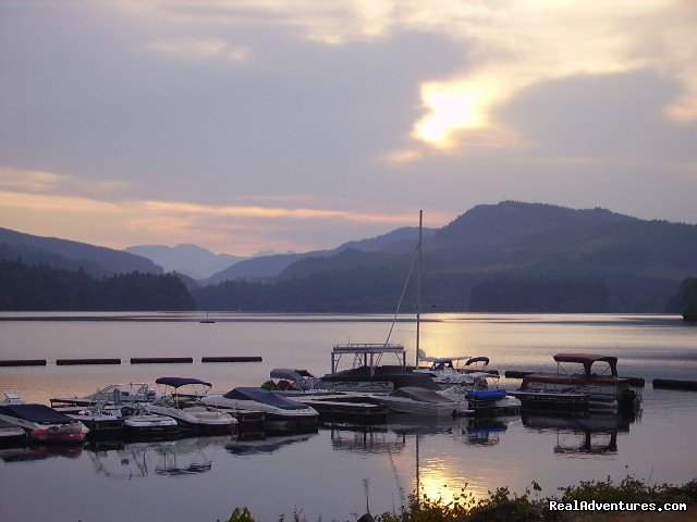 Sunset at the marina | Edgewater RV Resort and Marina at Foster Lake | Image #3/15 | 