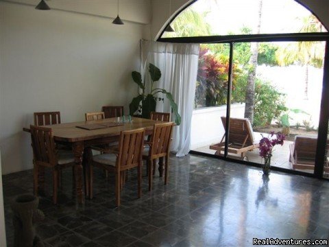 Oceanfront  Vacation Rental Dining Room | Oceanfront Playa Grande Vacation Rental Costa Rica | Image #5/8 | 