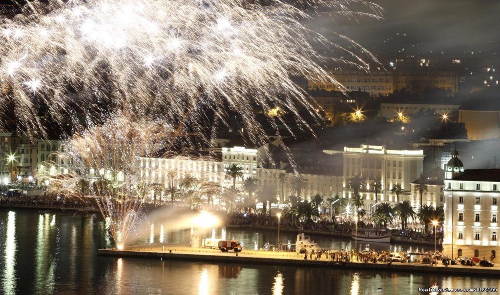 fireworks on Riva ( sea port) | A lovely apartment Marmont in heart of town Split | Image #23/23 | 