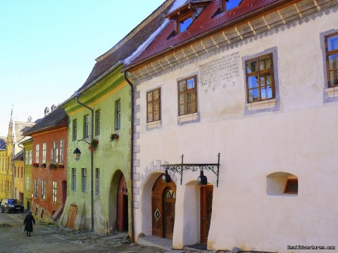 Medieval houses in Sighisoara citadel