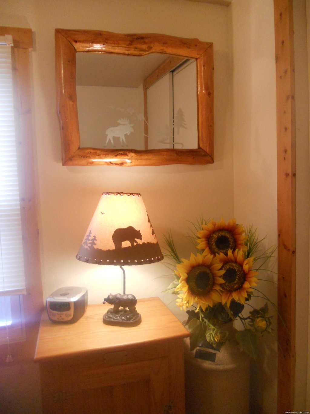 Master Bedroom. Detail. | Mt Evans Cabin, Hot Springs & Historic Town | Image #4/24 | 