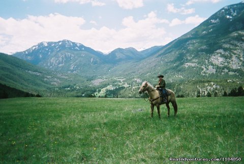 Riding up to our high meadow