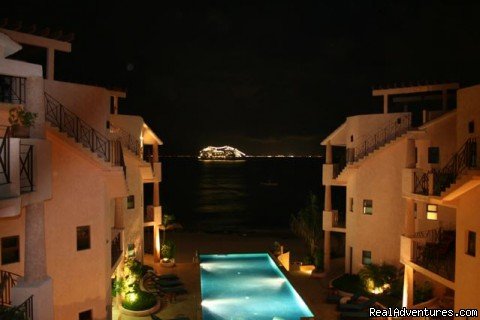 cruiseship at night