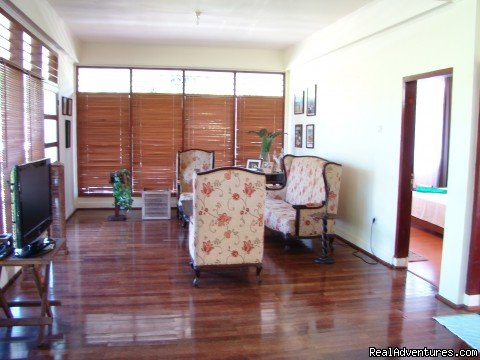 Coconut wood flooring | Cozy villa in village which you can see Mt Klabat  | Image #2/3 | 