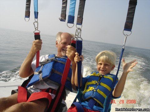 Grandfather and grandson ready for take off!!