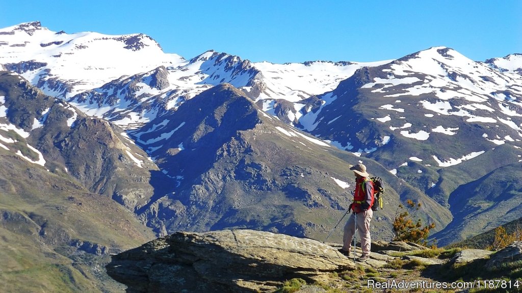 The Sierra Nevada main ridge seen from the south | Trekking in the Sierra Nevada, Spain | Image #3/5 | 