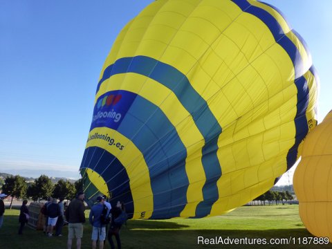 Hot air balloon inflation