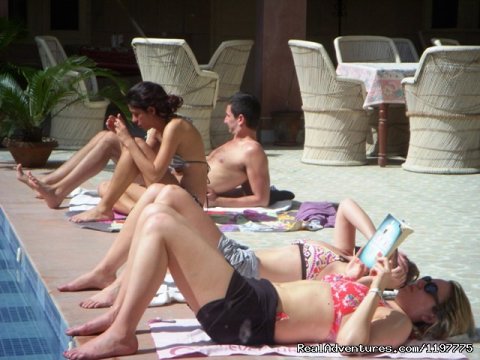 Sun-lounging by the pool