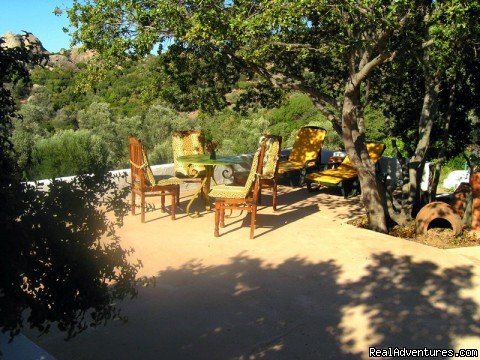 View from the front door to the patio | Vineyard Cottage in Bodrum, Private pool | Image #3/12 | 