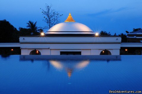 Pool View of Lobby Dome