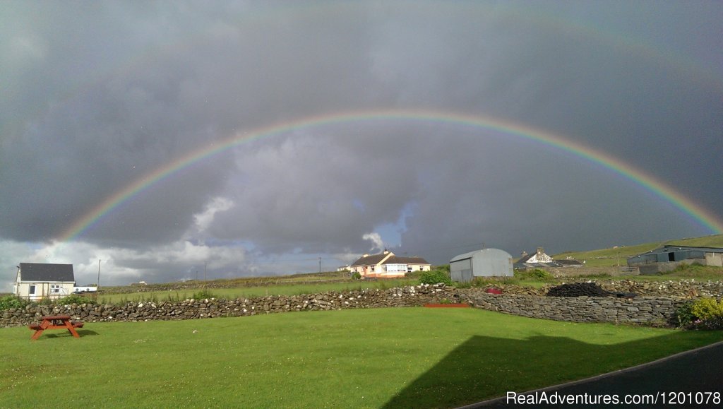 Rainbow over farmland | Emohruo Bed and Breakfast--Home from Home | Image #8/9 | 