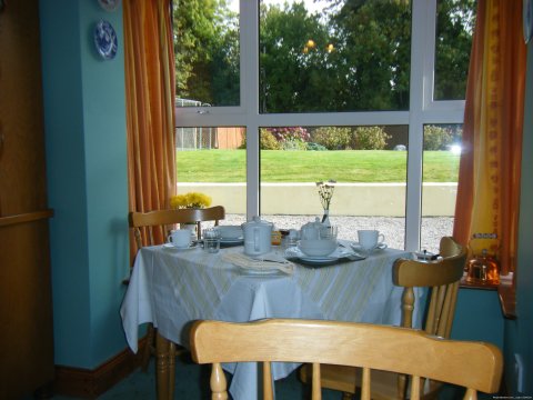 garden views while dining