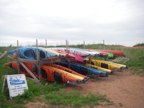 Kayaks on Rack